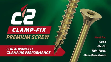 This is an image of C2 Clamp-Fix Premium Woodscrews