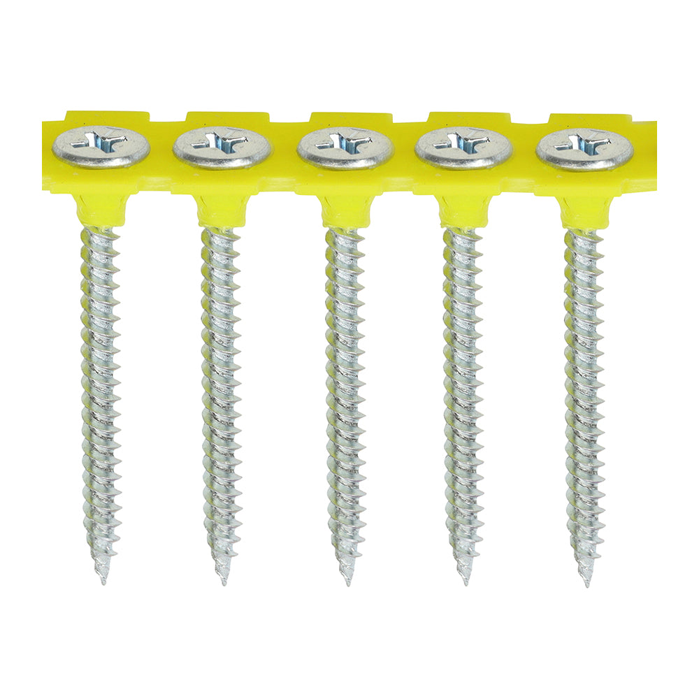 This is an image of Timco - Collated Drywall Screws - PH - Bugle - Fine Thread - Zinc 3.5 x 32mm - (1000 PCS Box) 00032COLDZYS