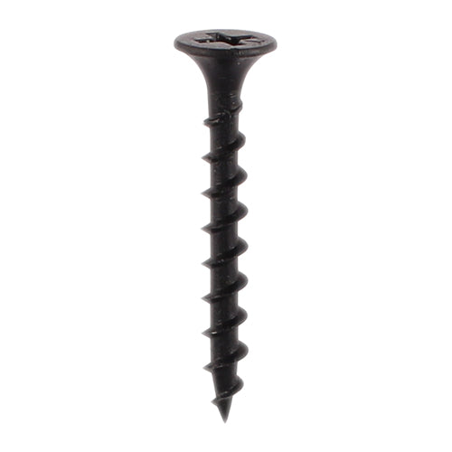 This is an image of Timco - Drywall Screws - PH - Bugle - Coarse Thread - Black 3.5 x 32mm - (2000 PCS Tub) 00032DRYCT