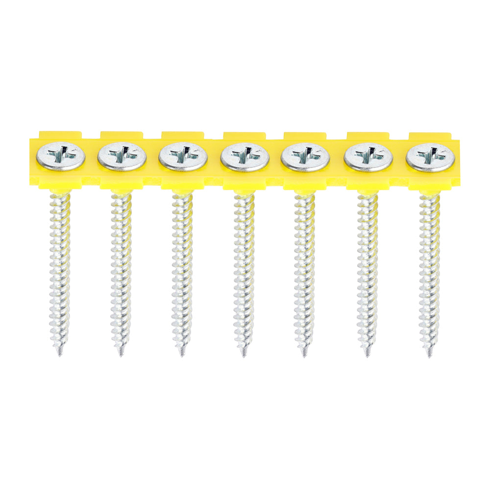 This is an image of Timco - Collated Drywall Screws - PH - Bugle - Fine Thread - Zinc 3.5 x 42mm - (1000 PCS Box) 00042COLDZYS