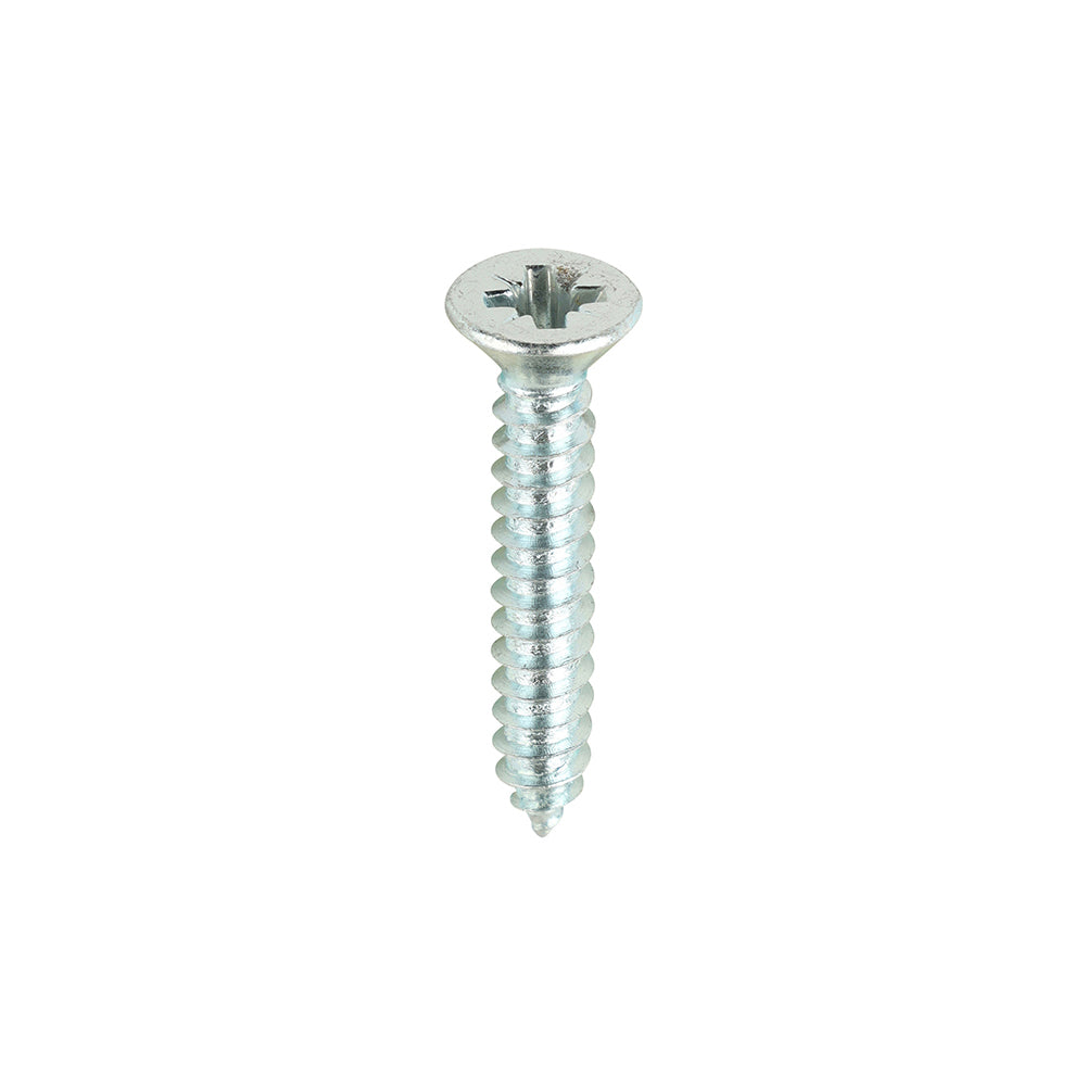 This is an image of Timco - Self-Tapping Screws - PZ - Countersunk - Zinc 8 x 1" - (200 PCS Box) 00081CCAZS