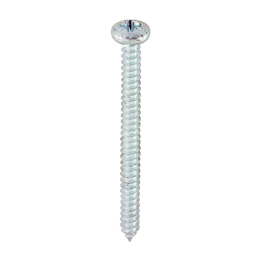 This is an image of Timco - Self-Tapping Screws - PZ - Pan - Zinc 8 x 2" - (200 PCS Box) 00082CPAZS