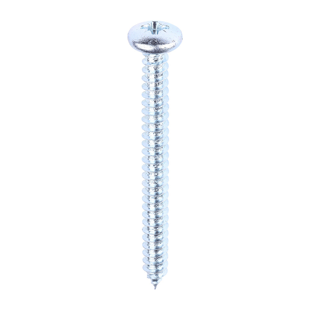 This is an image of Timco - Self-Tapping Screws - PZ - Pan - Zinc 10 x 2" - (200 PCS Box) 00102CPAZS