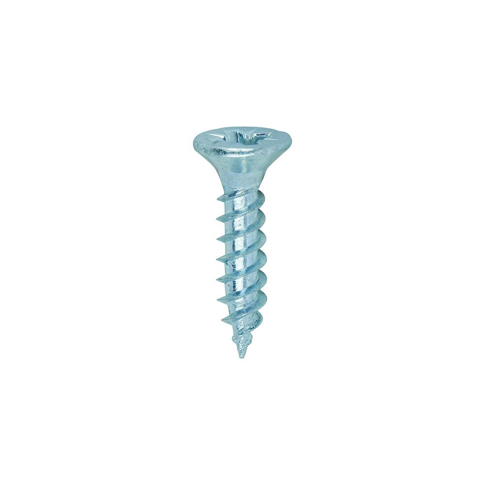 This is an image of Timco - Twin-Threaded Woodscrews - PZ - Double Countersunk - Zinc 6 x 5/8" - (200 PCS Box) 00658CWZ