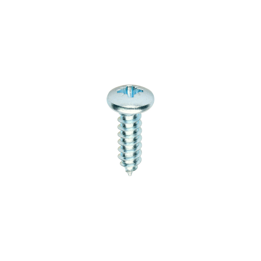 This is an image of Timco - Metal Tapping Screws - PZ - Pan - Self-Tapping - Zinc 10 x 5/8" - (200 PCS Box) 01058CPAZS
