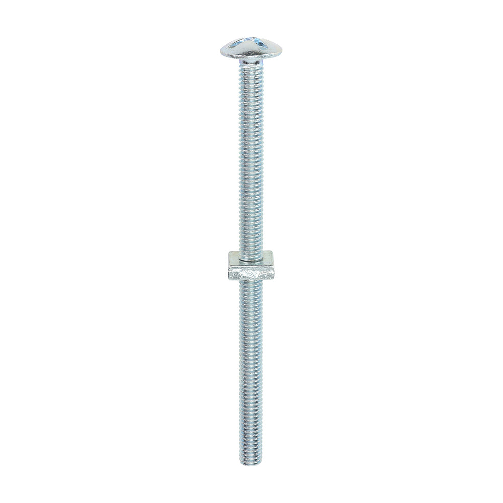 This is an image of Timco - Roofing Bolts with Square Nuts - Zinc M6 x 100mm - (100 PCS Box) 06100RB