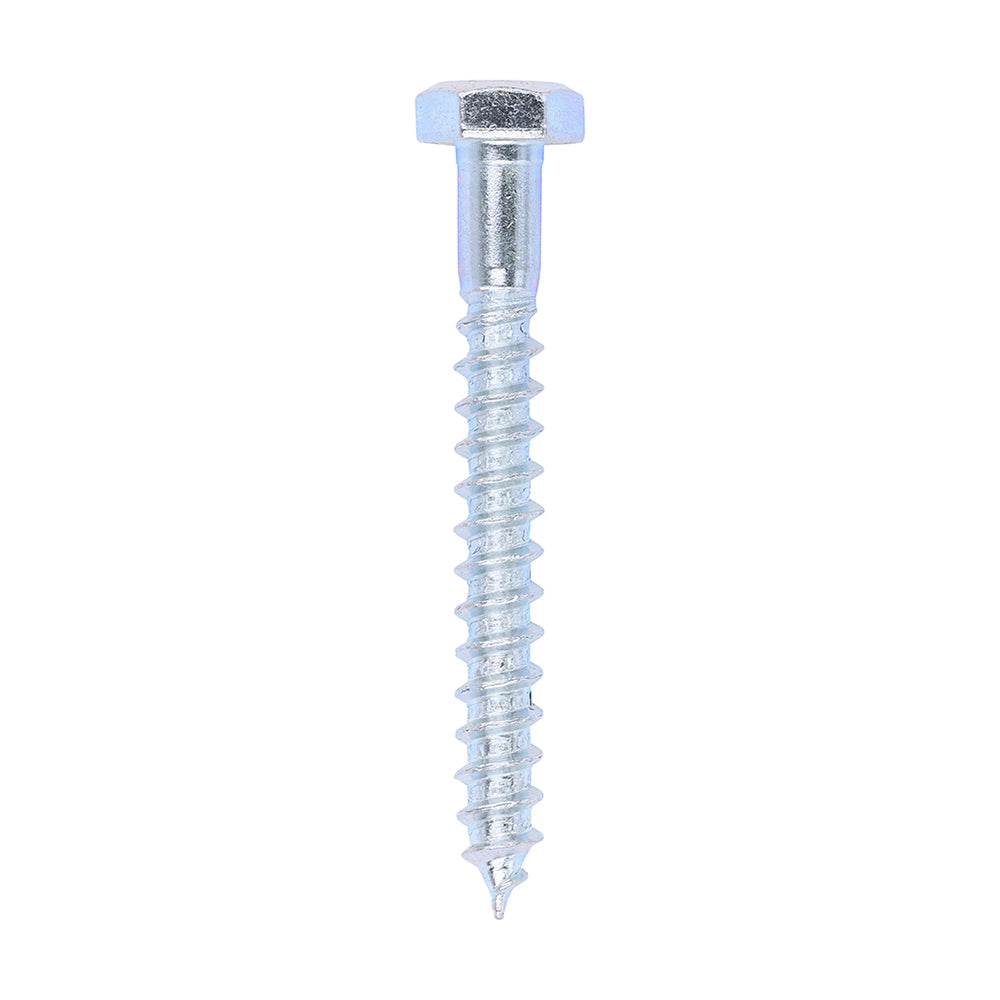 This is an image of Timco - Coach Screws - Hex - Zinc 6.0 x 50mm - (200 PCS Box) 0650CSC