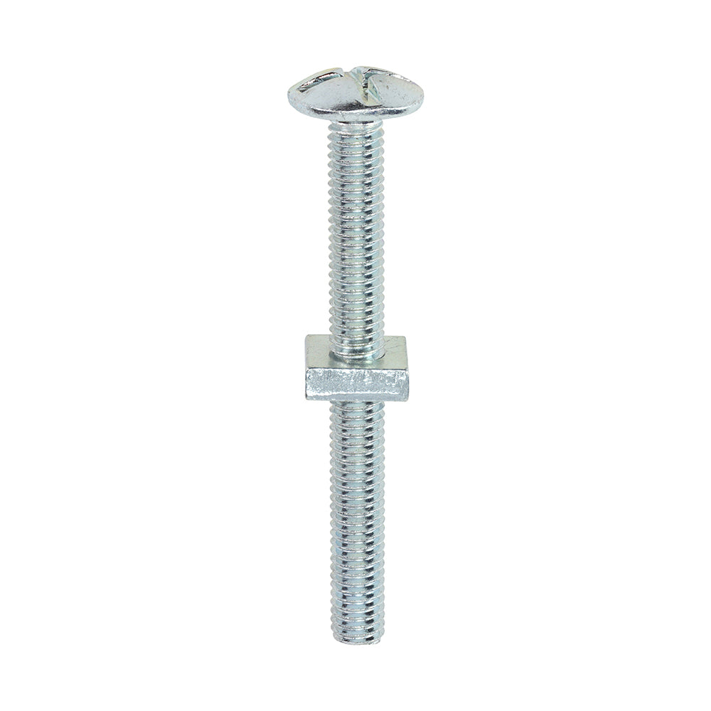 This is an image of Timco - Roofing Bolts with Square Nuts - Zinc M6 x 60mm - (100 PCS Box) 0660RB