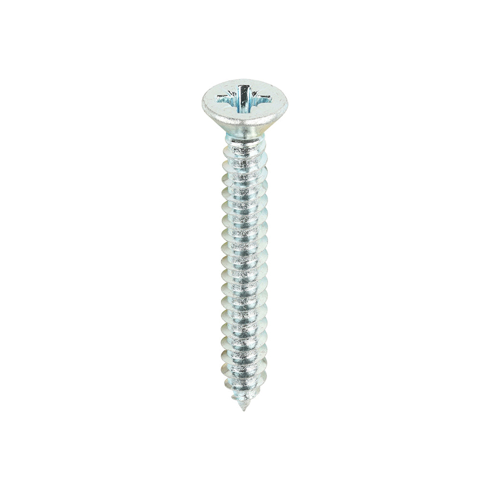 This is an image of Timco - Self-Tapping Screws - PZ - Countersunk - Zinc 8 x 1 1/4" - (200 PCS Box) 08114CCAZS