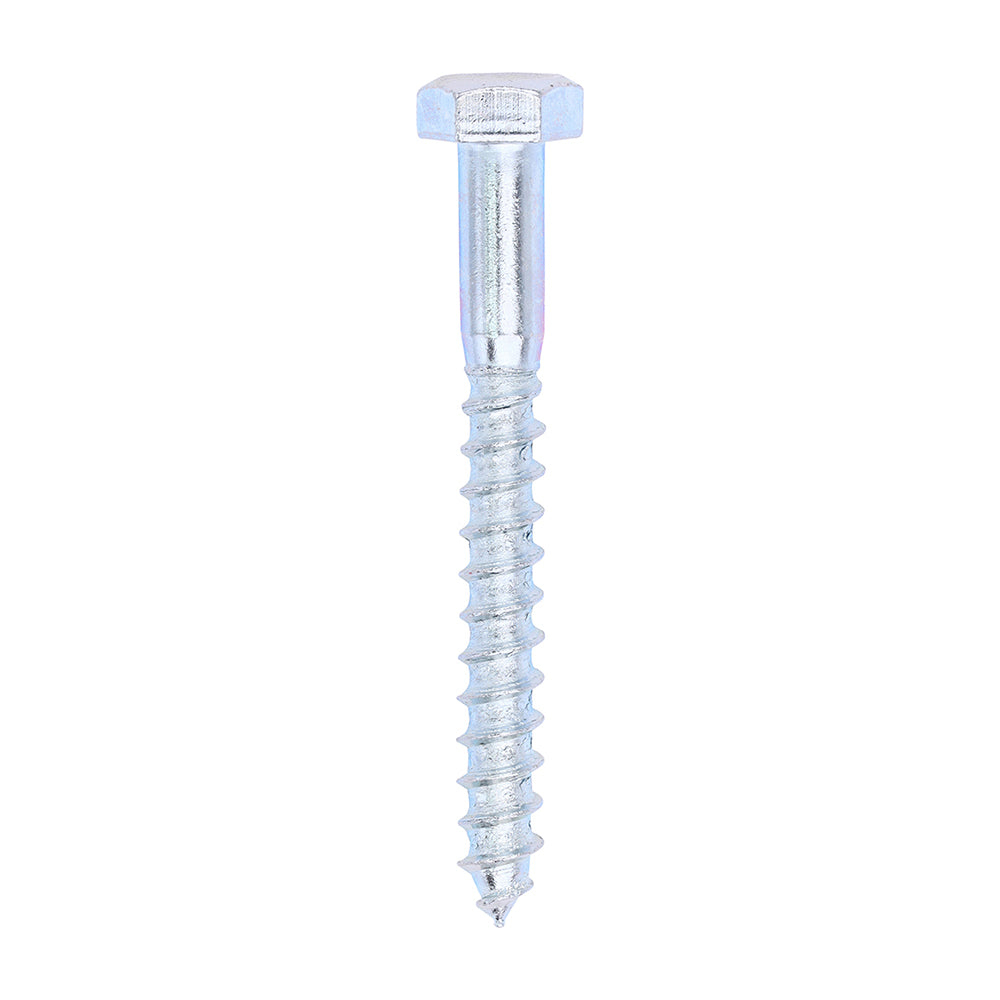 This is an image of Timco - Coach Screws - Hex - Zinc 8.0 x 70mm - (100 PCS Box) 0870CSC