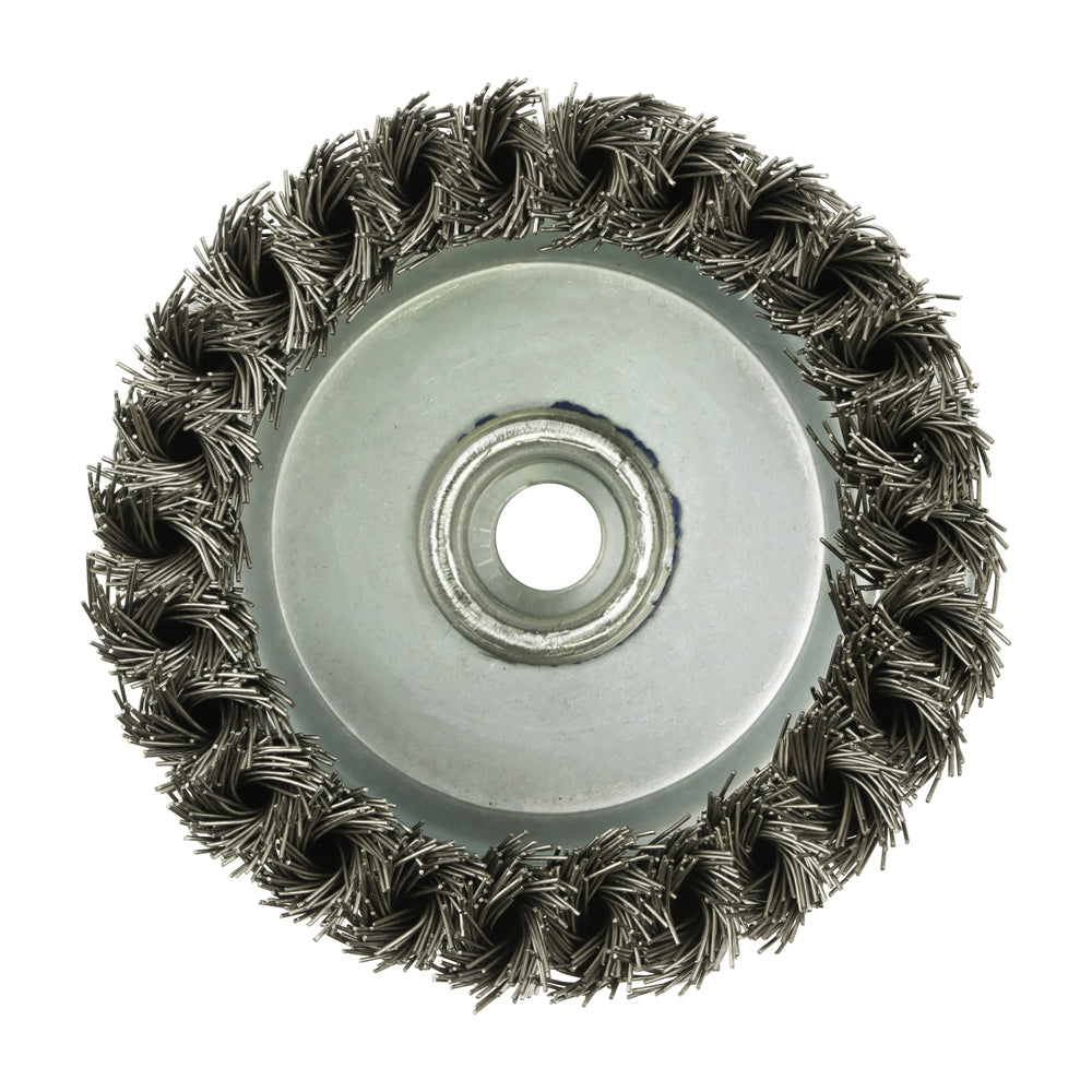 This is an image of Timco - Angle Grinder Cup Brush - Twisted Knot Stainless Steel 100mm (1 Each Blister Pack) 100TCTSS