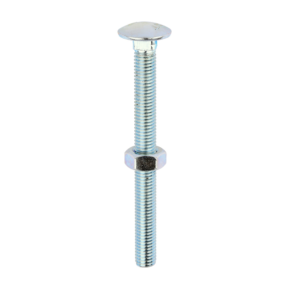 This is an image of Timco - Carriage Bolts & Hex Nuts - Zinc M10 x 110mm - (25 PCS Box) 10110CB