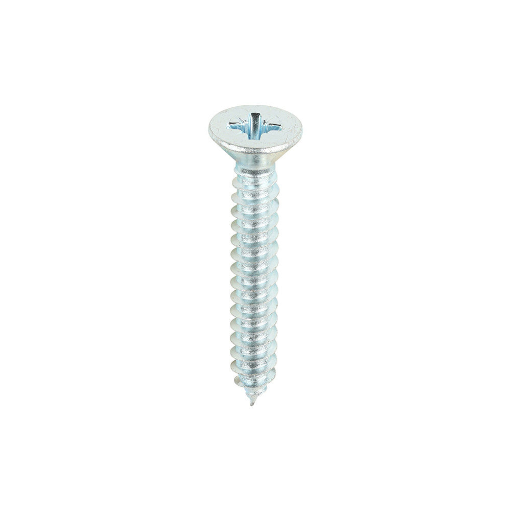 This is an image of Timco - Metal Tapping Screws - PZ - Countersunk - Self-Tapping - Zinc 10 x 1 1/4" - (200 PCS Box) 10114CCAZS