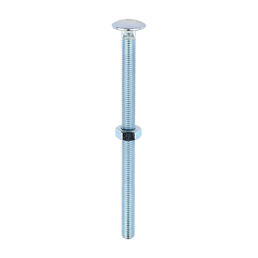 This is an image of Timco - Carriage Bolts & Hex Nuts - Zinc M10 x 160mm - (25 PCS Box) 10160CB