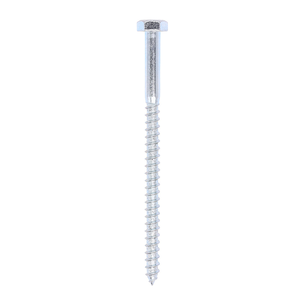 This is an image of Timco - Coach Screws - Hex - Zinc 10.0 x 160mm - (25 PCS Box) 10160CSC