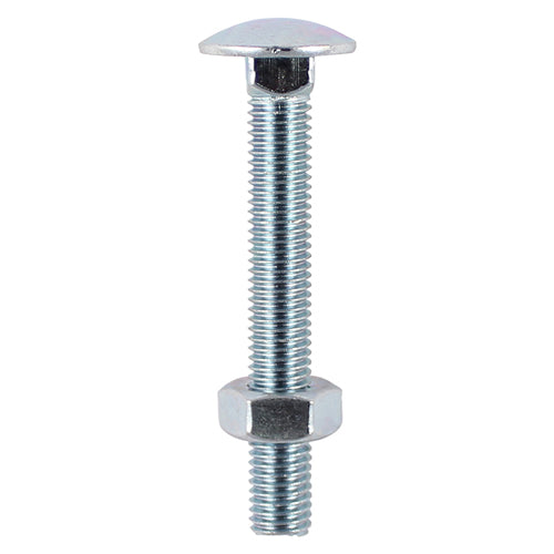 This is an image of Timco - Carriage Bolts & Hex Nuts - Zinc M10 x 180mm - (12 PCS TIMbag) 10180CBB