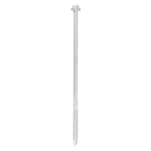 This is an image of Timco - Heavy Duty Timber Screws - Hex - Exterior - Silver 10 x 200mm - (10 PCS TIMbag) 10200INI