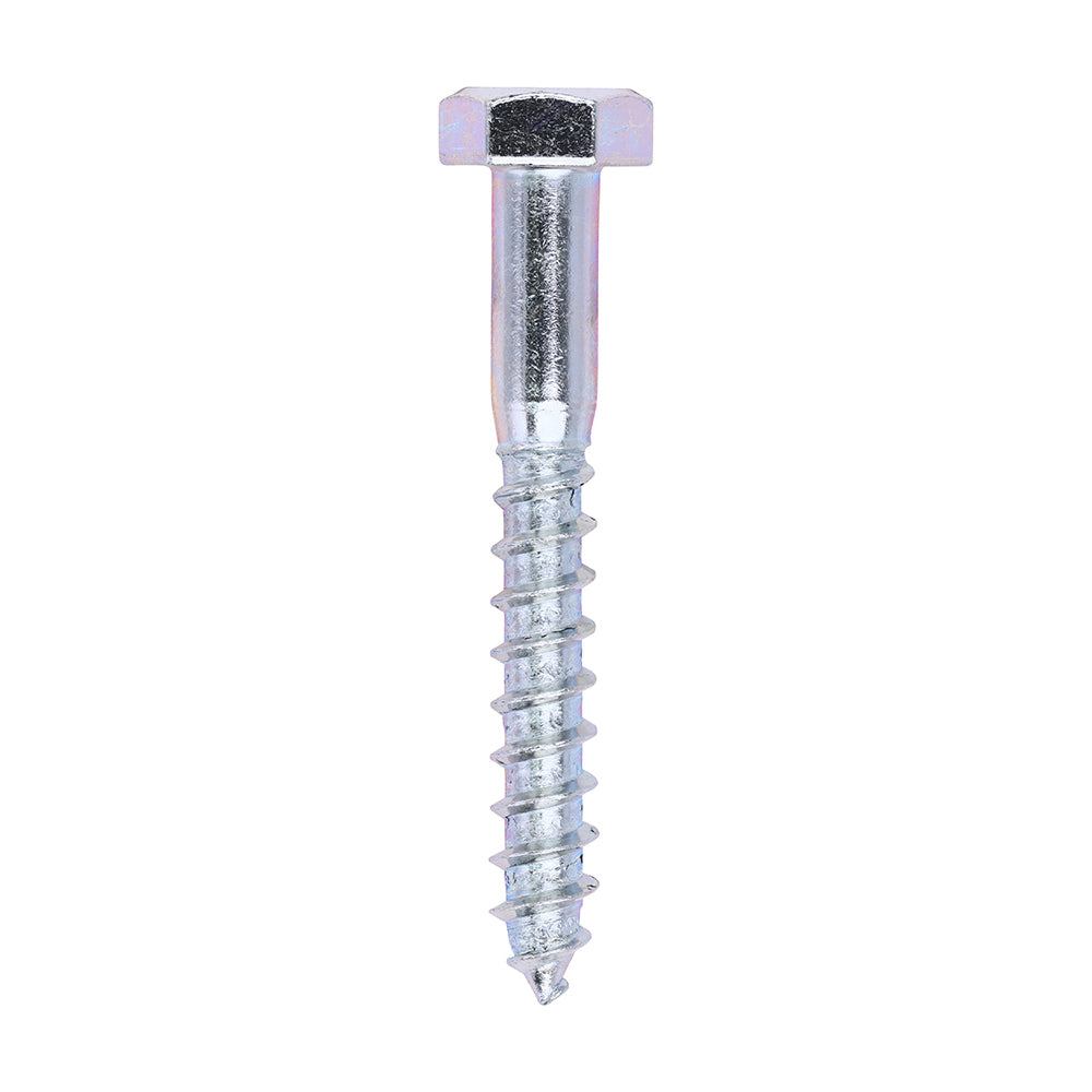 This is an image of Timco - Coach Screws - Hex - Zinc 10.0 x 75mm - (100 PCS Box) 1075CSC