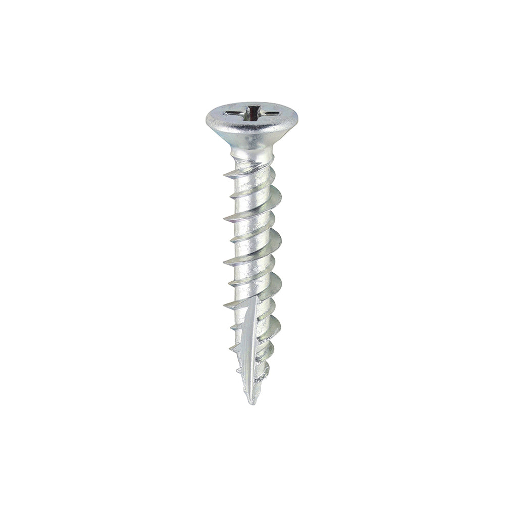 This is an image of Timco - Window Fabrication Screws - Countersunk - PH - High-Low Thread - Slash Point - Zinc 4.8 x 25mm - (1000 PCS Box) 109Z