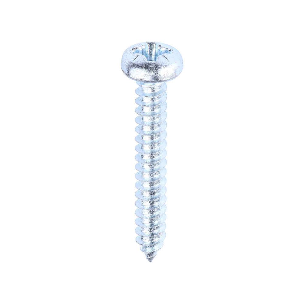 This is an image of Timco - Metal Tapping Screws - PZ - Pan - Self-Tapping - Zinc 12 x 1 1/2" - (200 PCS Box) 12112CPAZS