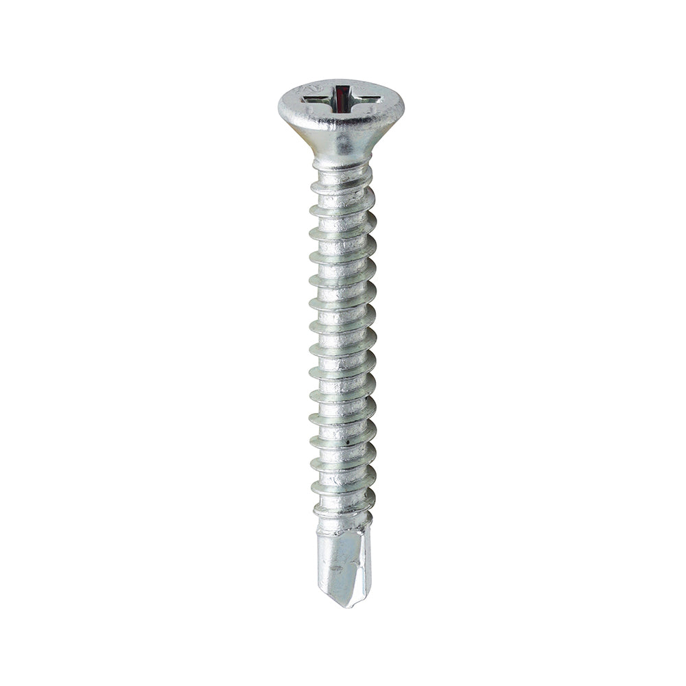 This is an image of Timco - Window Fabrication Screws - Countersunk - PH - Self-Tapping - Self-Drilling Point - Zinc 3.9 x 32mm - (1000 PCS Box) 124Z