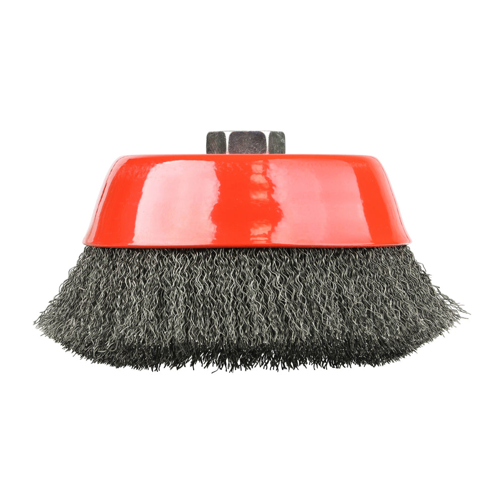 This is an image of Timco - Angle Grinder Cup Brush - Crimped Steel Wire 150mm (1 Each Blister Pack) 150TCC