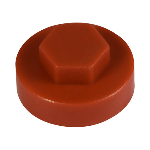 This is an image of Timco - Hex Head Cover Caps - Terracotta 16mm - (1000 PCS Bag) 1604C39CAP