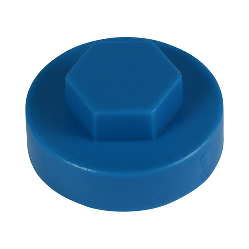 This is an image of Timco - Hex Head Cover Caps - Solent Blue 16mm - (1000 PCS Bag) 1618E53CAP