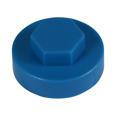 This is an image of Timco - Hex Head Cover Caps - Solent Blue 16mm - (1000 PCS Bag) 1618E53CAP