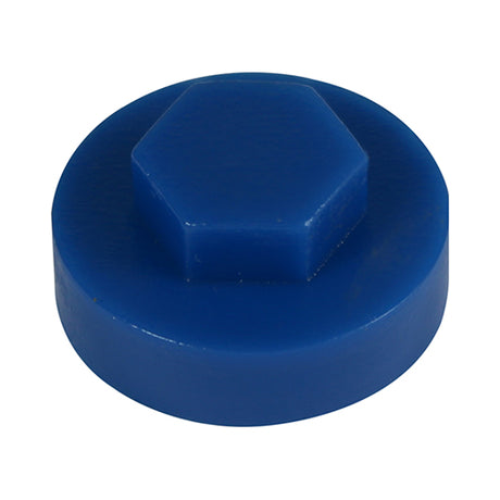 This is an image of Timco - Hex Head Cover Caps - Gentian Blue 16mm - (1000 PCS Bag) 16RAL5010CAP
