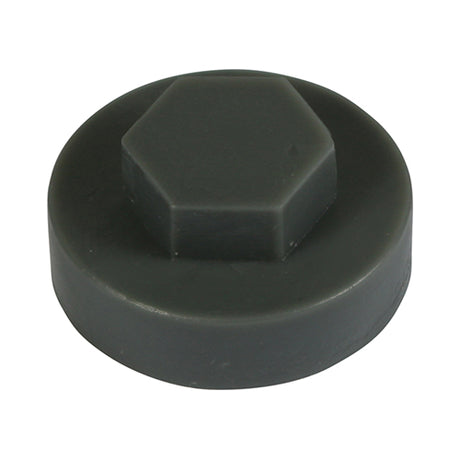 This is an image of Timco - Hex Head Cover Caps - Slate Grey 16mm - (1000 PCS Bag) 16RAL7012CAP