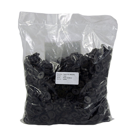 This is an image of Timco - Hex Head Cover Caps - Black 19mm - (1000 PCS Bag) 1900E53CAP