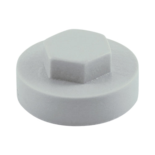 This is an image of Timco - Hex Head Cover Caps - Oyster 19mm - (1000 PCS Bag) 19RAL7035CAP