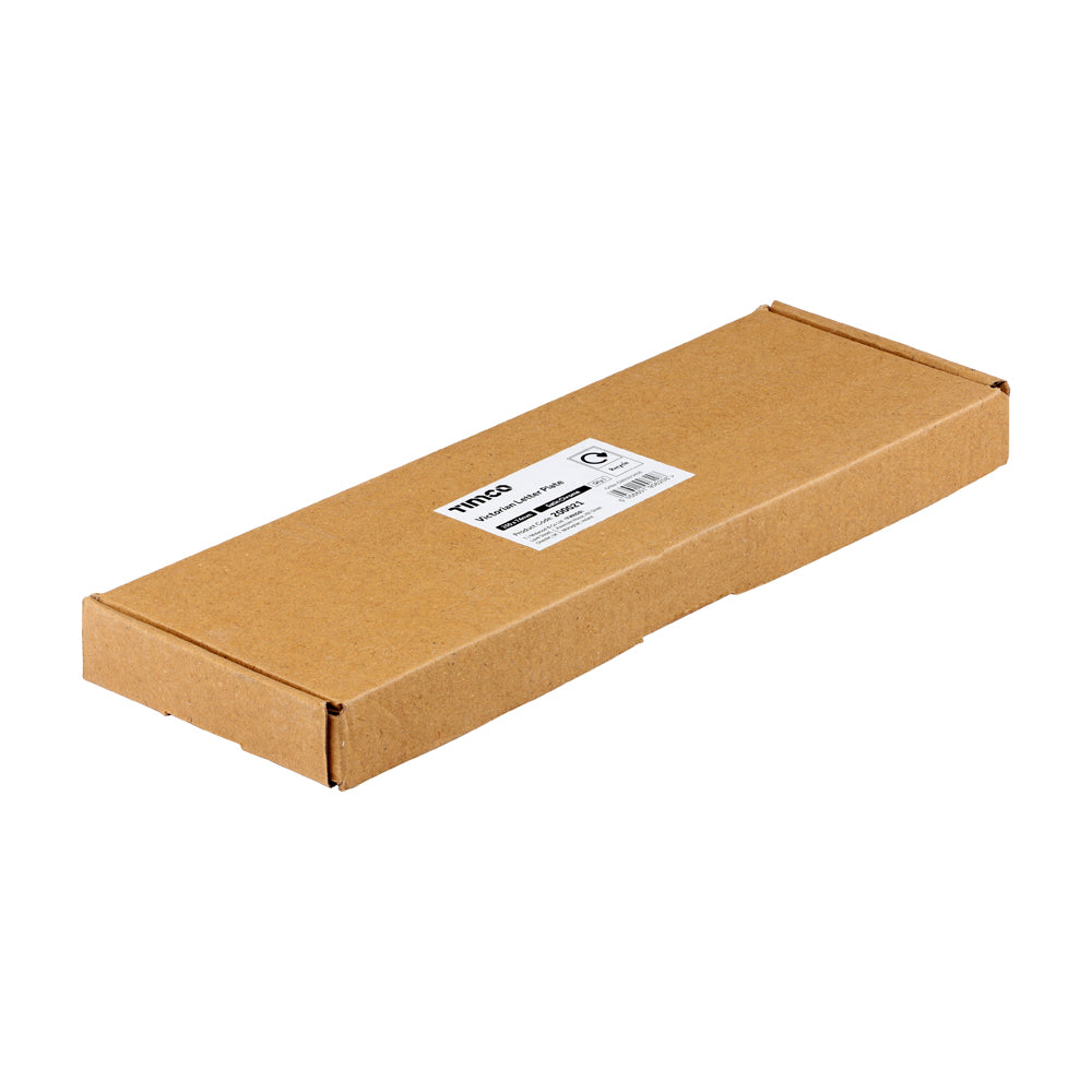 This is an image of Timco - Victorian Letter Plate - Satin Chrome 250 x 74 (1 Each Box) 200021