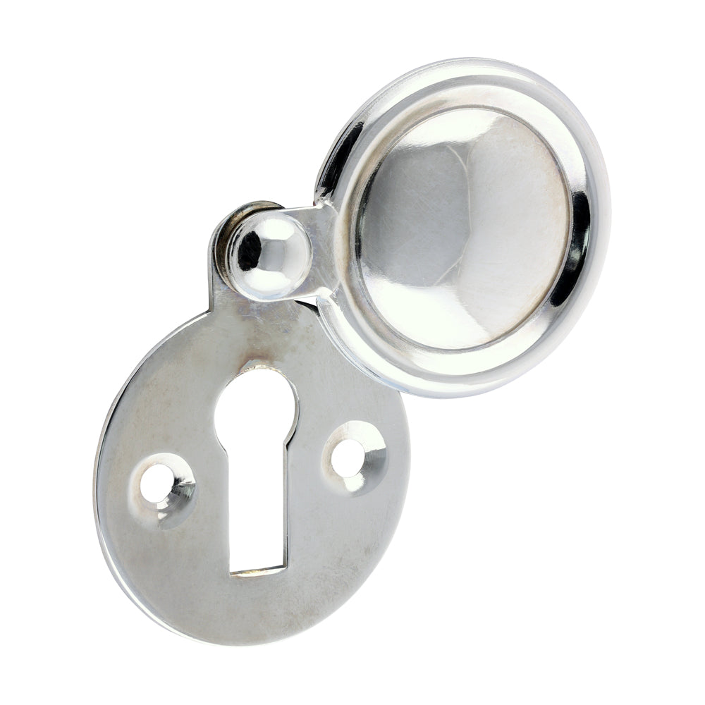This is an image of Timco - Pair of Traditional Pattern Escutcheon - Polished Chrome 32mm (1 Pairs TIMpac) 200061P