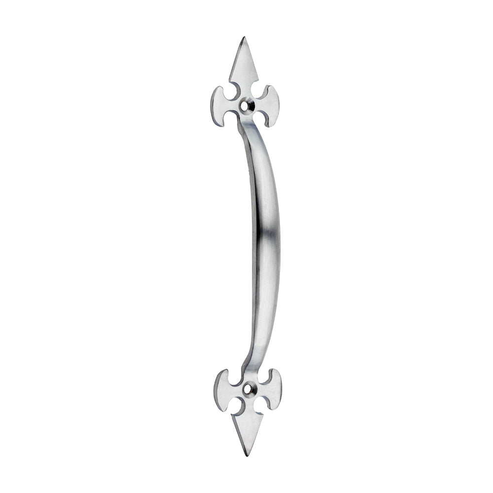 This is an image of Timco - Fleur De Lys Pull Handle - Satin Chrome 178mm (1 Each TIMpac) 200062P
