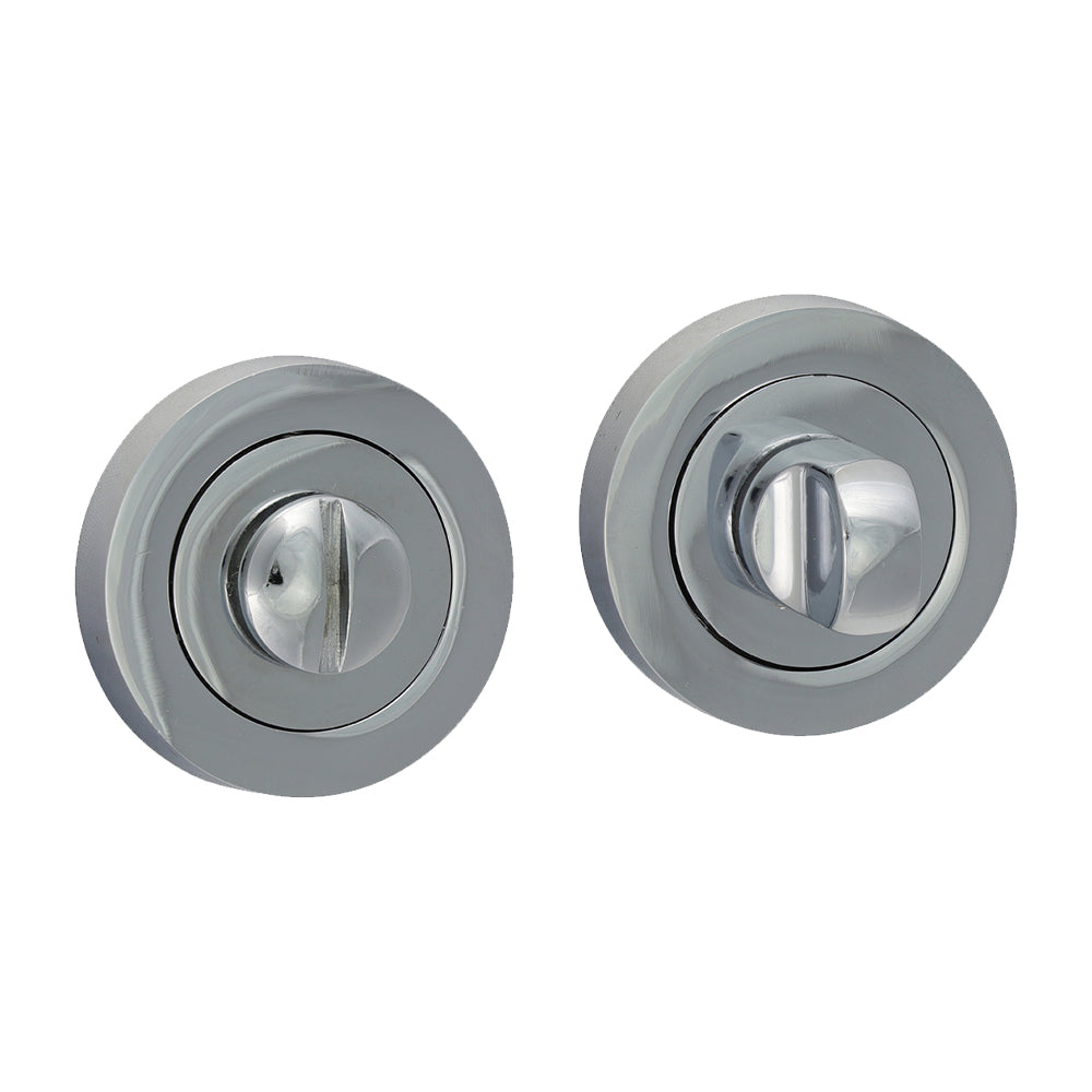 This is an image of Timco - Bathroom Thumb Turn And Release - Polished Chrome 51mm (1 Pairs Blister Pack) 200117