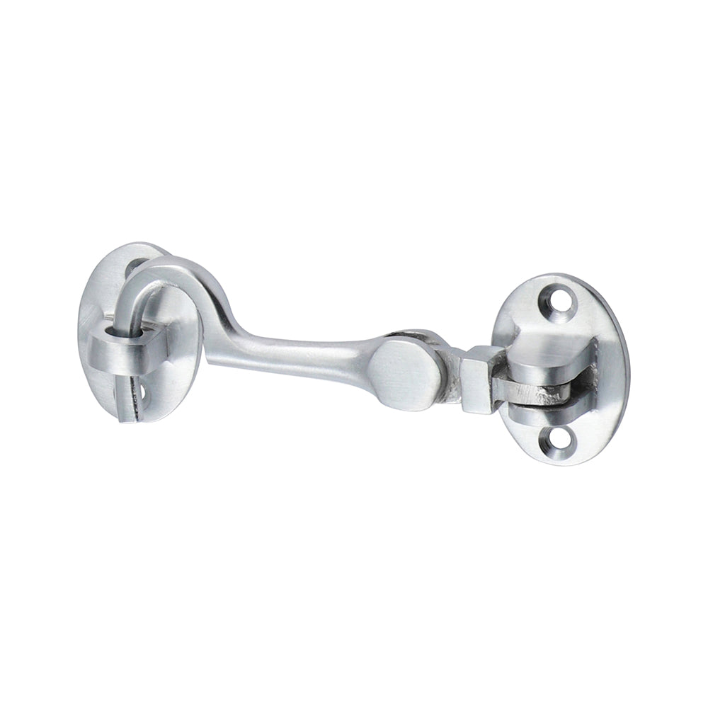This is an image of Timco - Cabin Hook - Satin Chrome 75mm (1 Each Bag) 200123