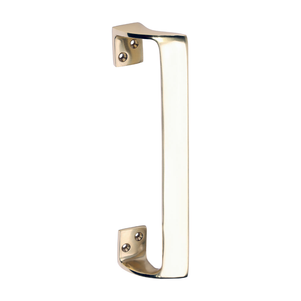 This is an image of Timco - Oval Grip Pull Handle - Polished Brass 228mm (1 Each TIMbag) 200155P