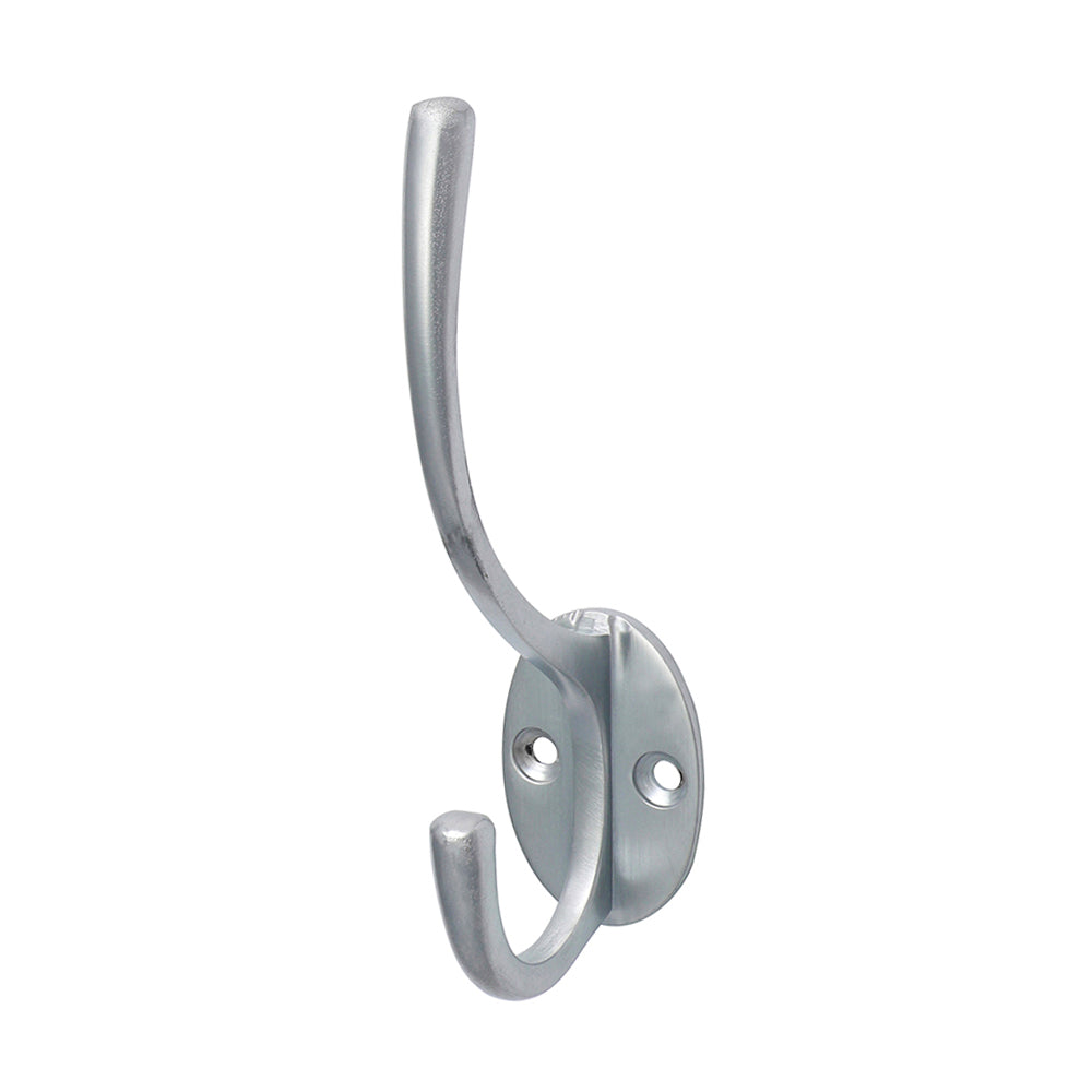 This is an image of Timco - Hat & Coat Hook - Satin Chrome 125 x 32mm (1 Each TIMpac) 200553P