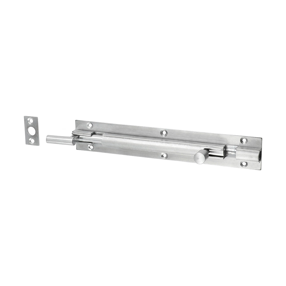 This is an image of Timco - Necked Barrel Bolt - Satin Chrome 150 x 25mm (1 Each TIMpac) 200645P