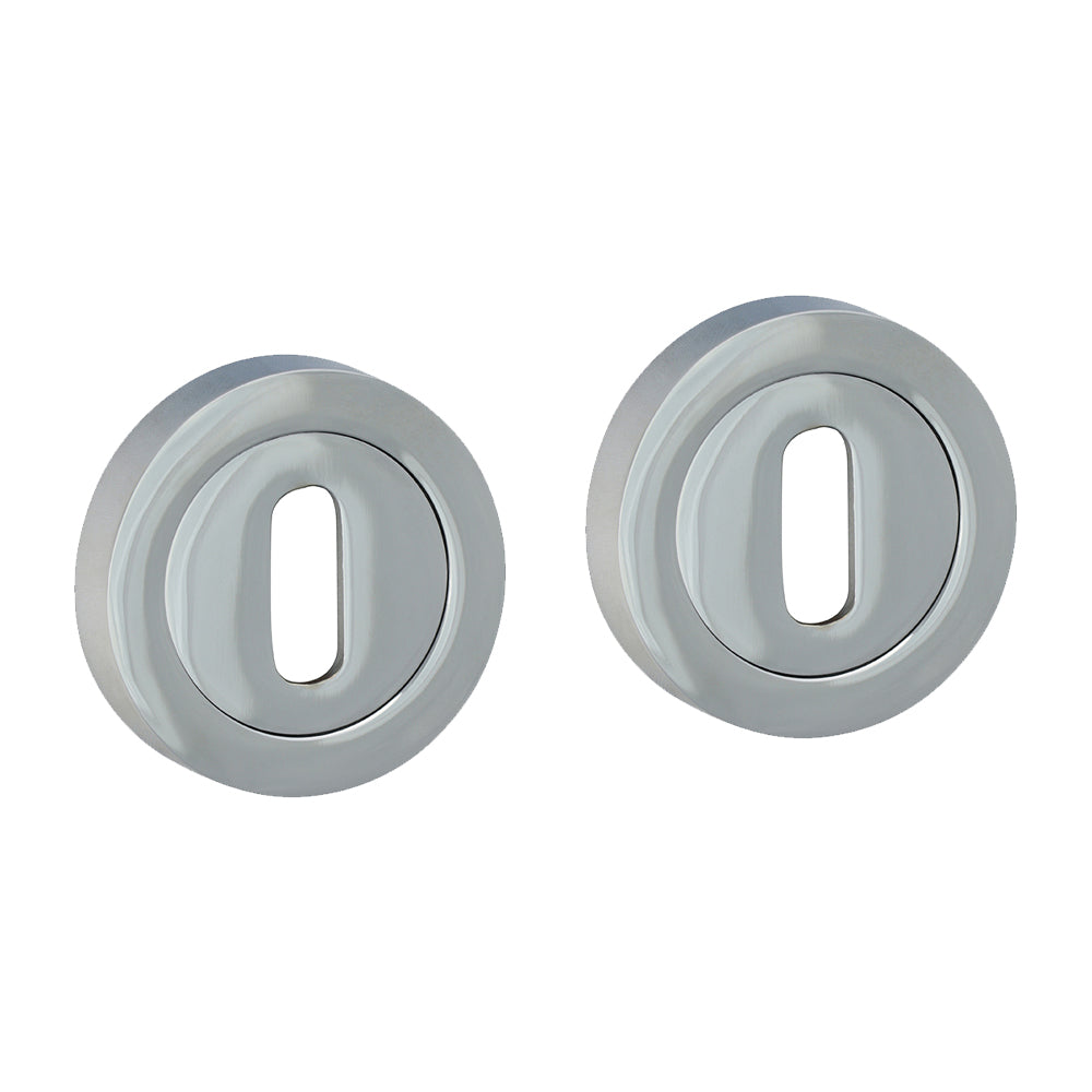 This is an image of Timco - Standard Profile Escutcheon - Polished Chrome 51mm (1 Pairs Blister Pack) 200876