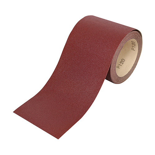 This is an image of Timco - Sandpaper Roll - 80 Grit - Red 115mm x 10m (1 Each Roll) 231210