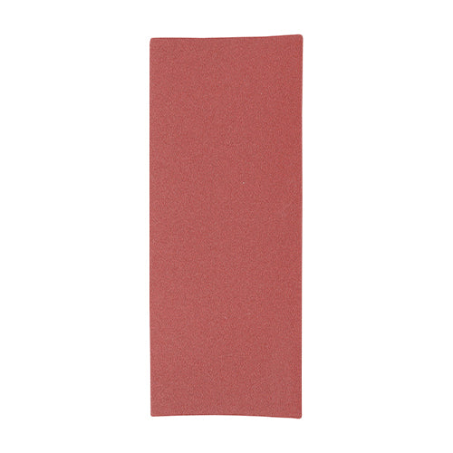 This is an image of Timco - 1/3 Sanding Sheets - 180 Grit - Red - Unpunched 93 x 230mm (5 Pieces Pack) 231222