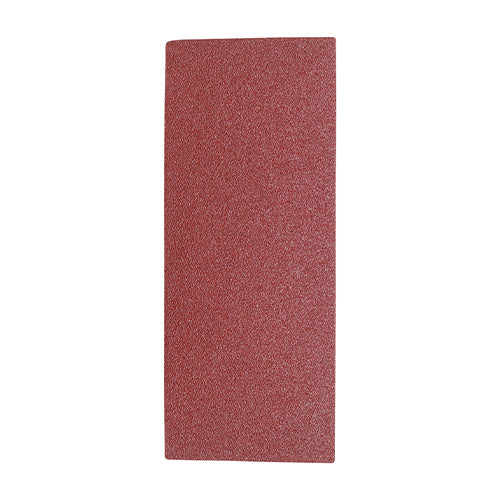 This is an image of Timco - 1/3 Sanding Sheets - 60 Grit - Red - Unpunched 93 x 230mm (5 Pieces Pack) 231467