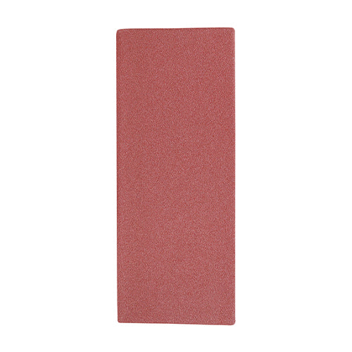 This is an image of Timco - 1/3 Sanding Sheets - 120 Grit - Red - Unpunched 93 x 230mm (5 Pieces Pack) 231751