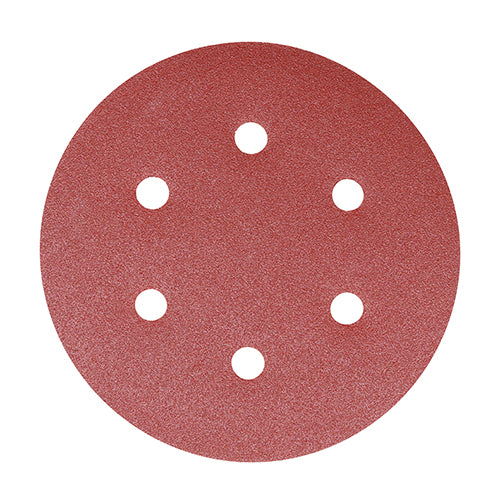 This is an image of Timco - Random Orbital Sanding Discs - Mixed - Red 150mm (80/120/180) (5 Pieces Pack) 231859