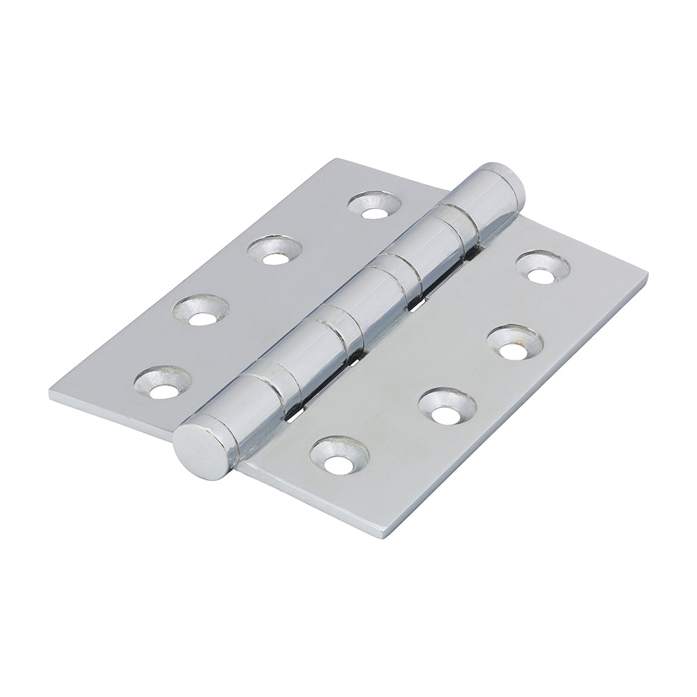 This is an image of Timco - Performance Ball Race Hinge - Solid Brass - Polished Chrome 102 x 76 (1 Pairs Box) 234050