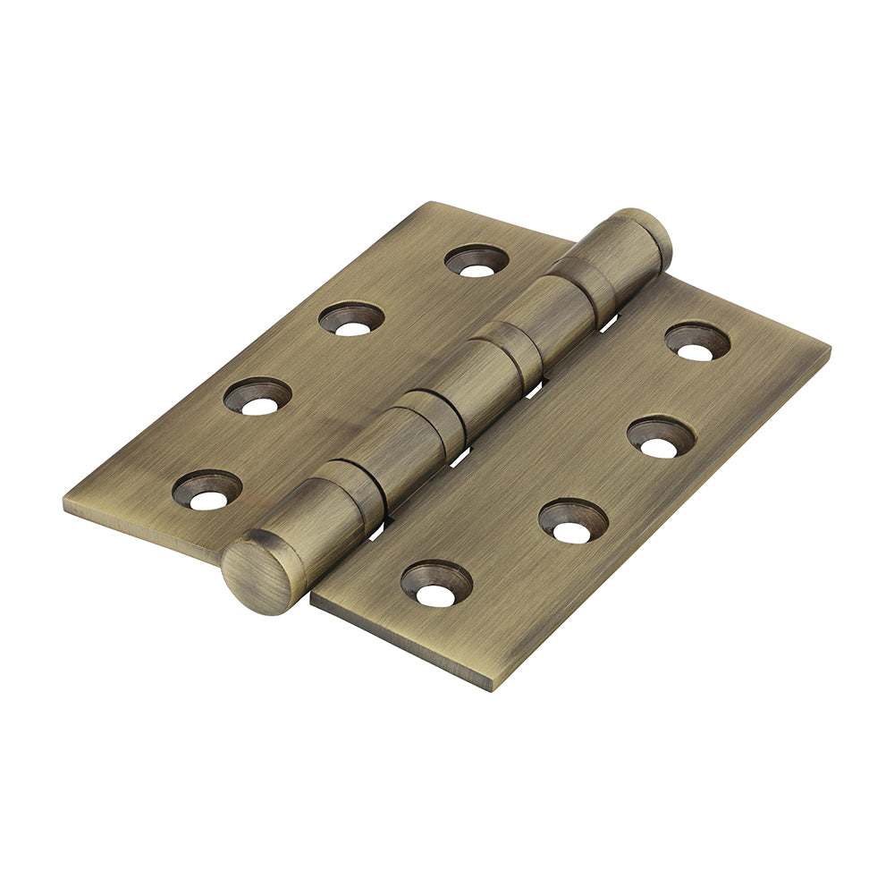 This is an image of Timco - Performance Ball Race Hinge - Solid Brass - Antique Brass 102 x 76 (1 Pairs Box) 234268