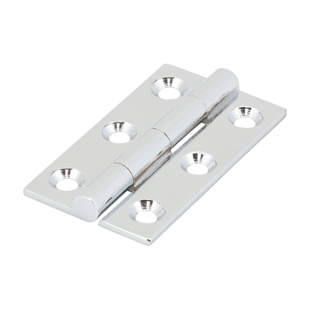 This is an image of Timco - Solid Drawn Hinge - Solid Brass - Polished Chrome 50 x 28 (1 Pairs Bag) 234329